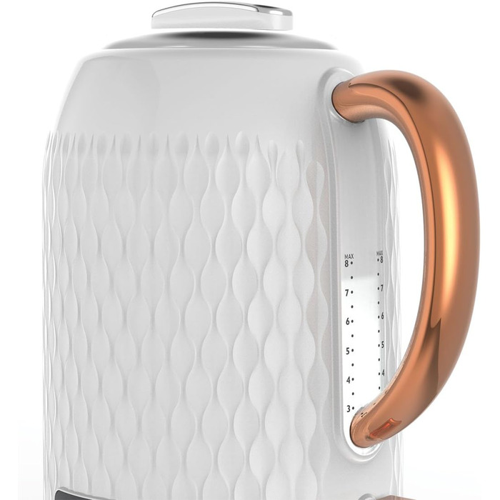 Електричний чайник Breville VKT017 Curve, 1.7 л, 3000 Вт, білий та рожеве золото