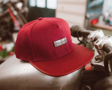 Кепка бейсболка Blackskies® Vanguard Snapback з замком, бордовий колір, чоловіча/жіноча, унісекс, для вулиці, відпочинку, літа, з матеріалу замша/штучна шкіра, один розмір