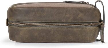 Чоловіча дорожня сумка Londo Echtleder, набір для туалету (Olive)