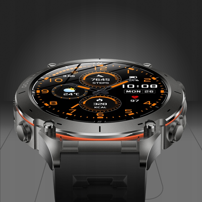 Чоловічий спортивний смарт-годинник NejtStyle з GPS, функцією дзвінків та українським меню, чорний