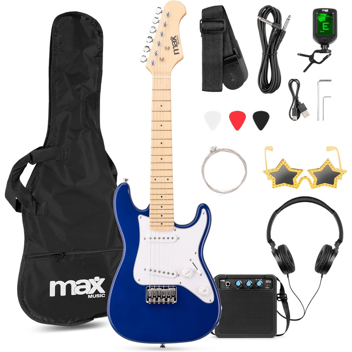 Електрогітара Max GigKit: Комплект для початківців (4/4, 40 Вт, блакитний)