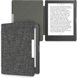 Чохол kwmobile для Kobo Aura Edition 1: тканинний захисний чохол для eReader, темно-сірий