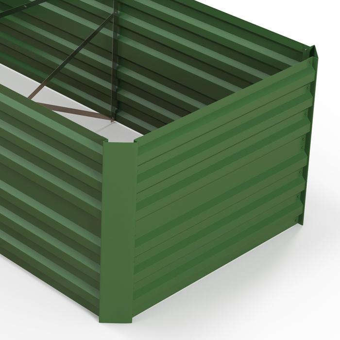 Outsunny Steel Raised Garden Bed, Planting Bed Cold Frame Garden Bed Flower Box Stackable, Planting Box Planter 180x90x60cm for Garden Balcony Terrace, Vegetable Bed for Flowers, Plants, and Fruit | Aosom