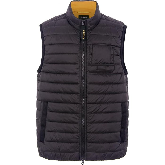 Чоловіча легка степкова жилетка Krumba для зими: утеплена жилетка з підтримкою тепла для щоденних поїздок, прогулянок з собакою та відпочинку на природі. Чорний колір.
