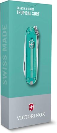 Мультитул Victorinox Classic SD Tropical Surf: Швейцарський ніж, 7 функцій, з файлом для нігтів