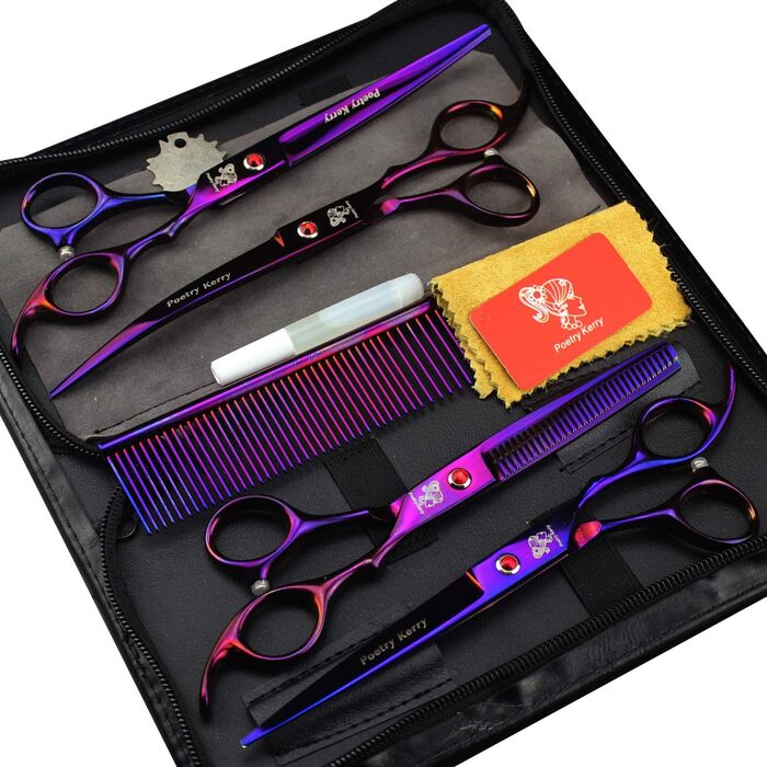 Набір для грумінгу тварин: ножиці, тример, гребінець. 7 дюймів, для собак, котів, домашніх тварин