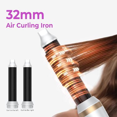 Мультистайлер для волосся 5 в 1 з термощіткою, фен-щіткою, круглою щіткою, плойкою та випрямлячем. Потужність 1000 Вт, 3 температурні режими. Ідеально для об'єму, випрямлення, локонів та сушіння. Білий (білий, рожевий)