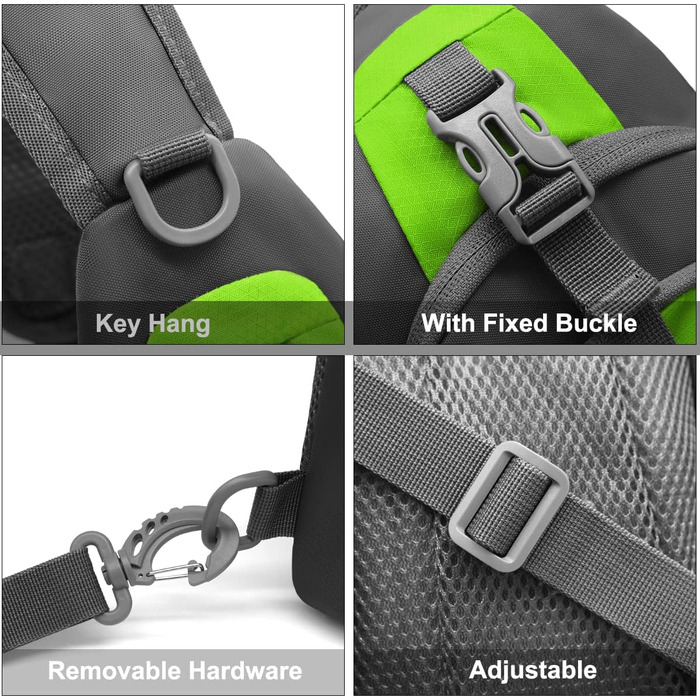 Чоловіча нагрудна сумка-рюкзак на плече, Crossbody Bag для активного відпочинку, спорту та прогулянок з собакою (Зелена)