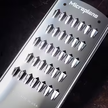 Microplane Fine Julienne Kitchen Grater for Carrot, Zucchini, Potato, Apple, Beet, and Radish in Black with Stainless Steel Blades - Made in USA