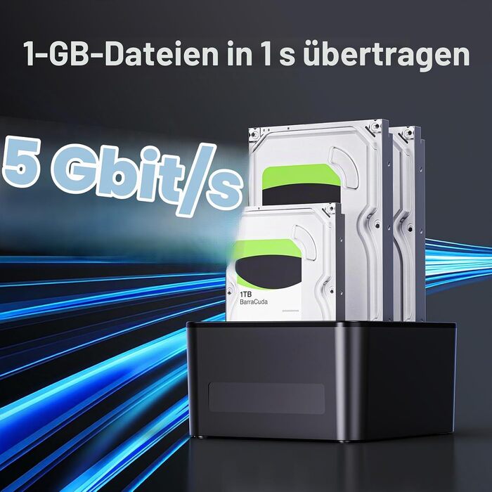Док-станція для жорстких дисків CENMATE 637U3-1 на 3 слоти для SATA HDD/SSD 2.5