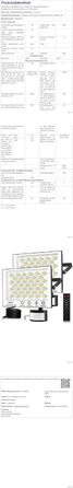 Viugreum LED Floodlights with Motion Sensor 20000lm Outdoor IP66 Waterproof Spotlight 6500K Cool White Outdoor Light Floodlight for Garden (100w, 2PCS)
