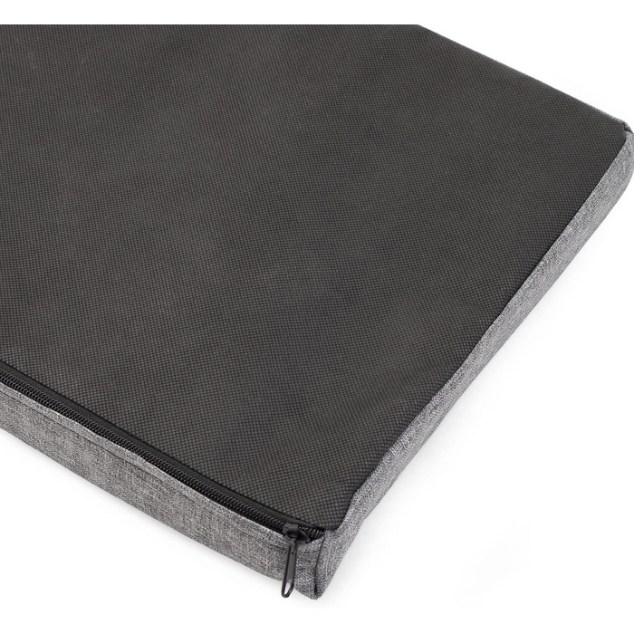 Автомобільний сидіння для собак середніх та великих порід, сіре, розмір M (60x41 см), матеріал: поліестер (імітація льону)