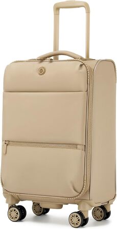 Чемодан Miss Lulu ручної об'єм, 59.5 x 36.5 x 25 см, зелений, з відділенням для мокрого/сухого, на 4 колесах, для коротких поїздок та ділових подорожей