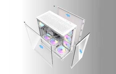 Корпус для комп'ютера Darkflash DS900 (білий) + 7 ARGB вентиляторів
