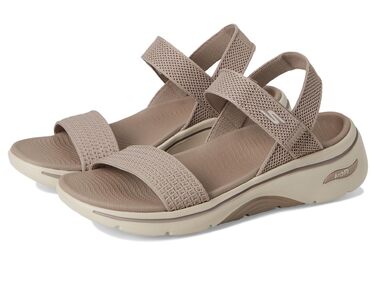 Сандалі Skechers Go Walk Arch Fit 2.0 Annie – бежеві текстильні жіночі, 38 EU