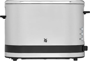 WMF Kitchen Mini 1-Slice Toaster, Long Slot XXl-Toast, Mini Toaster with Roll Attachment, 7 Browning Levels, Overheat Protection, 600W, Matte Stainless Steel, Single