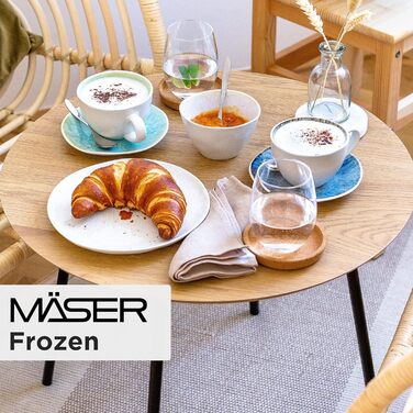Набір чашок MÄSER Frozen, 8 предметів, зелений з блакитним, кераміка