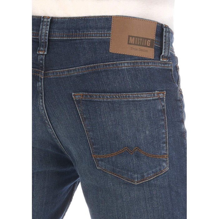 Чоловічі джинси MUSTANG Vegas Slim Fit Stretch Denim - сині, чорні, сірі (30-44, 30L-34L)