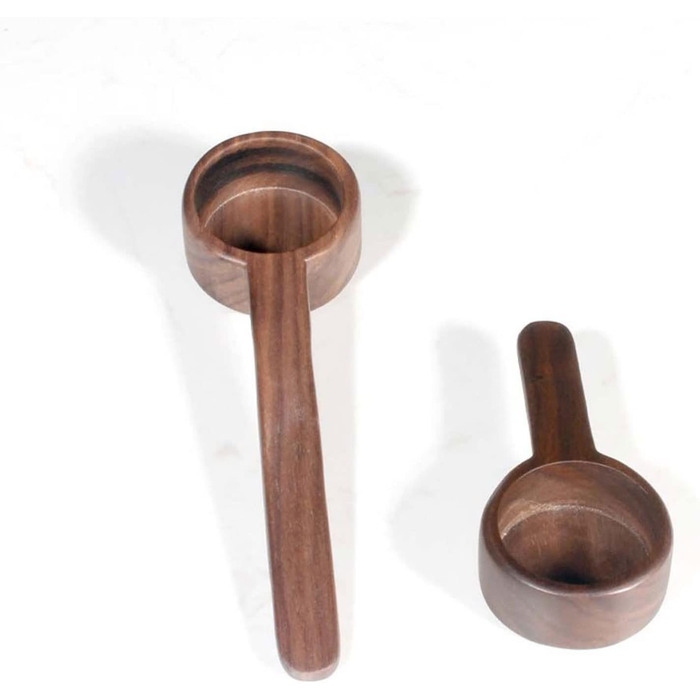 FBHappiness Walnut Wood Scoop, Measuring Spoon, Shovel, Coffee Beans, Bar, Kitchen, Home Baking Tool, Measuring Cup, Kitchen Measuring Tools (Color: short) (short)