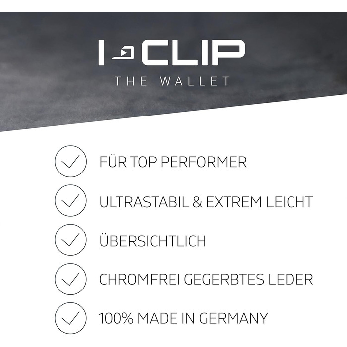 I-CLIP Titan Ultra-Light Credit Card Holder with Interchangeable Money Clip - Titan Card Holder - Genuine Leather Slim Wallet - Satin Titanium Blue Pure Blue