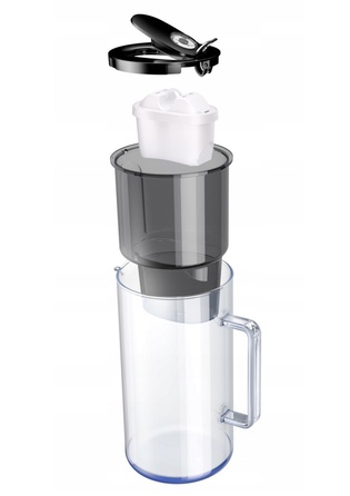 Скляний фільтр-кувшин для води Aquaphor Glass ЧОРНИЙ + 10 фільтрів Maxfor+ M