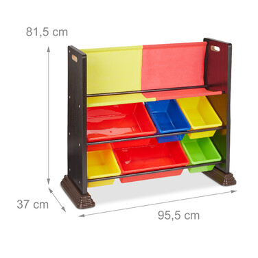 Relaxdays Children's Shelving Unit with Storage Boxes