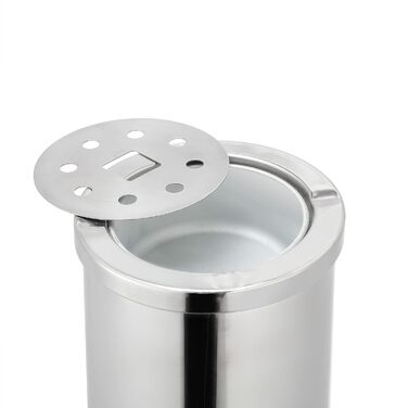 Металевий переносний попільничка Standaschenbecher з кришкою для внутрішнього та зовнішнього використання. Ідеально підходить для входу, виготовлений з нержавіючої сталі.