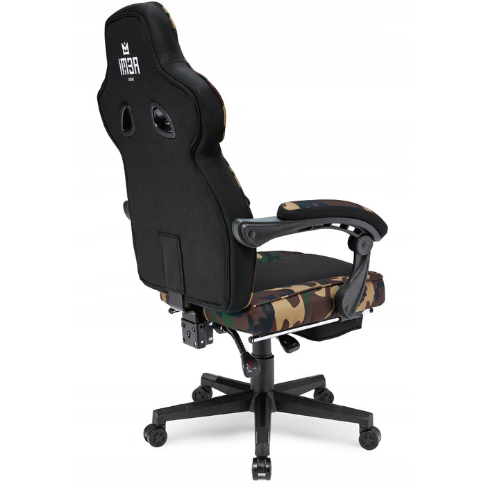Ігрове крісло IMBA seat Emperor, тканина, чорно-сіре