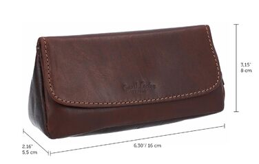 Gusti Pipe Pouch Leather - Jared Tobacco Pouch Pipe Bag Tobacco Bag Natural Rubber Lining Brown