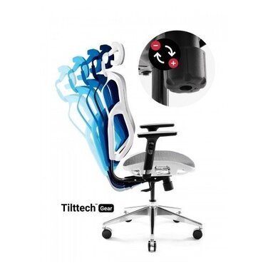 Ергономічне офісне крісло Diablo Chairs V-Basic до 150 кг, чорно-біле