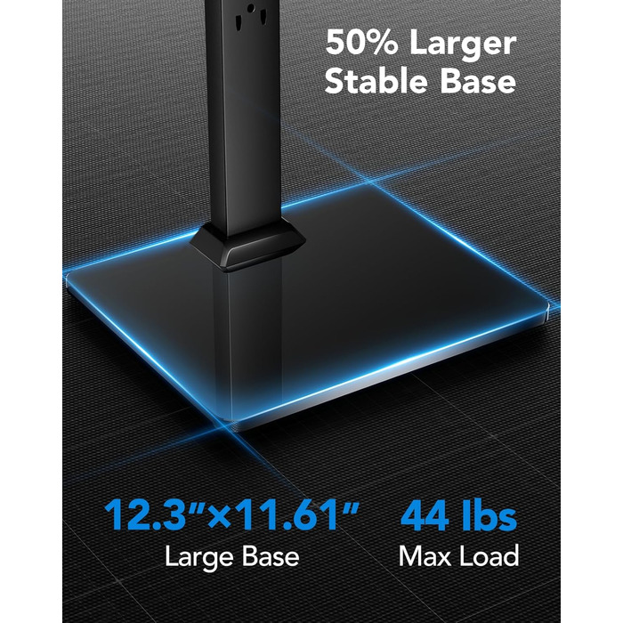 Кріплення для монітора HUANUO - 2 монітори, регульована висота, Dual-Arm, 17-34 дюйми, до 20кг на кріплення, VESA 50/75/100 мм (Чорний), для геймінгу