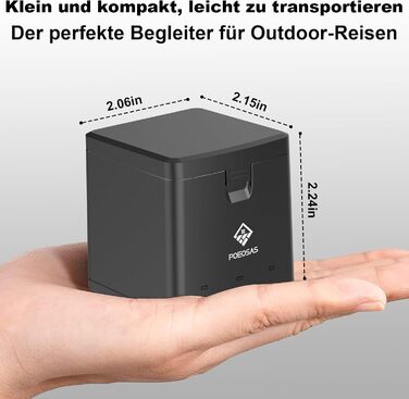 Акумулятор для GoPro Hero 13 Black, 2100mAh, 3-Pack з LED USB-C зарядним пристроєм, сумісний з GoPro Hero 13 Enduro