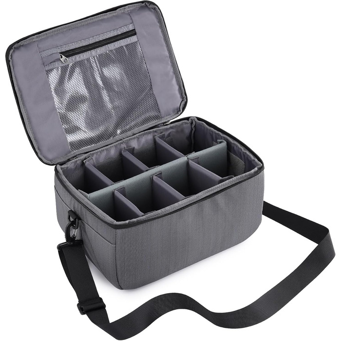 Сумка для камери Koolertron: захисна, водонепроникна, з регульованим ременем, для DSLR, фотограф-ентузіаст (сіра)