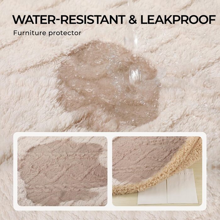 Водонепроникний коврик для собак Luciphia, ковдра для домашніх тварин, ковдра для собак, котів, цуценят, тепла флісова ковдра Sherpa, ковдра для собак середнього та великого розміру для ліжка, дивана, дивану (102 * 145см) (Бежевий (Сітка), XL (145 * 216см