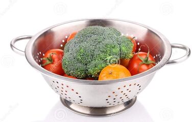 Ніж для приготування їжі Menax - сито для макаронів, овочів та фруктів з нержавіючої сталі, 24 см