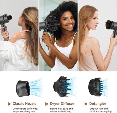 Набір для укладки волосся 5 в 1 Airstyler & Föhn: фен, щітка, плойка, брашинг, стайлер, чорний