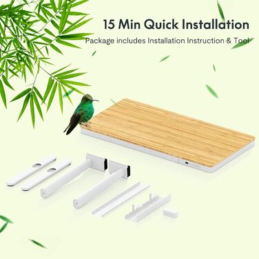 FLEXISPOT Electric Standing Desk with LED Display, Memory, USB & Drawer - 140x70cm Bamboo/White (with Qi Charging)