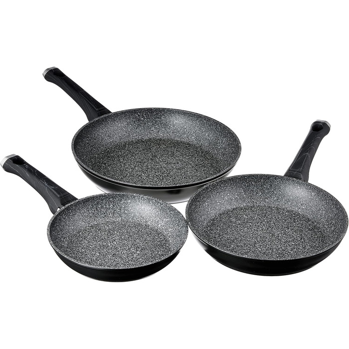 Набір каструль Tognana Sphera, алюміній, нержавіюча сталь, скло, чорний
