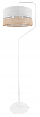 Підлогова лампа Glimex Modern E27 60 Вт, бежево-біла