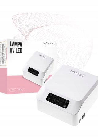 Лампа для нігтів NOKANO LED+UV 48 Вт, біла, з датчиком руху та таймером