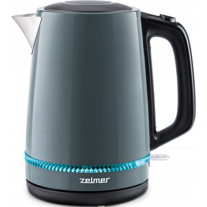 Електричний чайник Zelmer ZCK7921G, 2200 Вт, 1,7 л, сріблястий/сірий