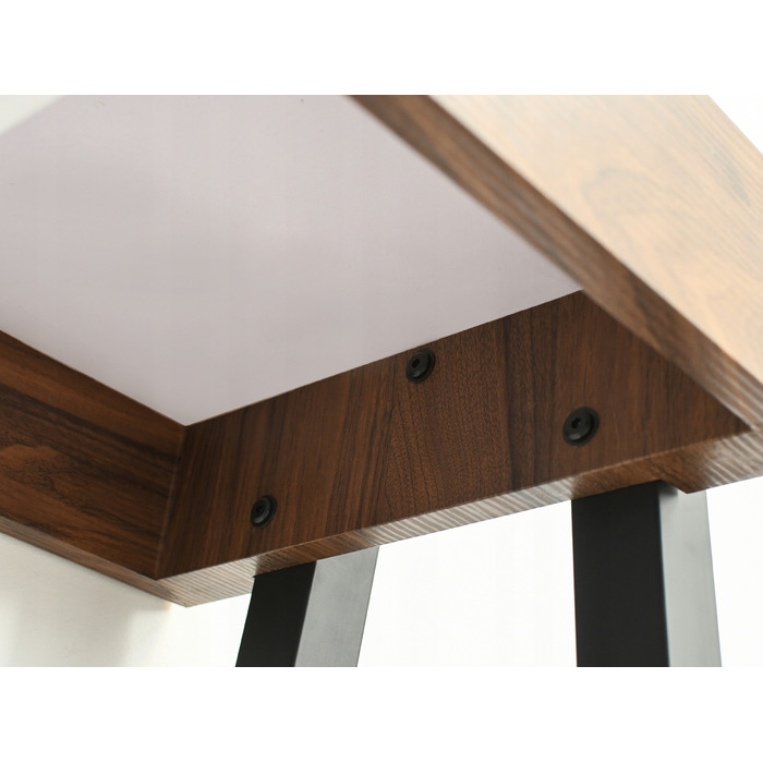 Консольний столик Mebel-Partner, чорний/горіх, напівглянцевий, 105 x 75 x 35 см