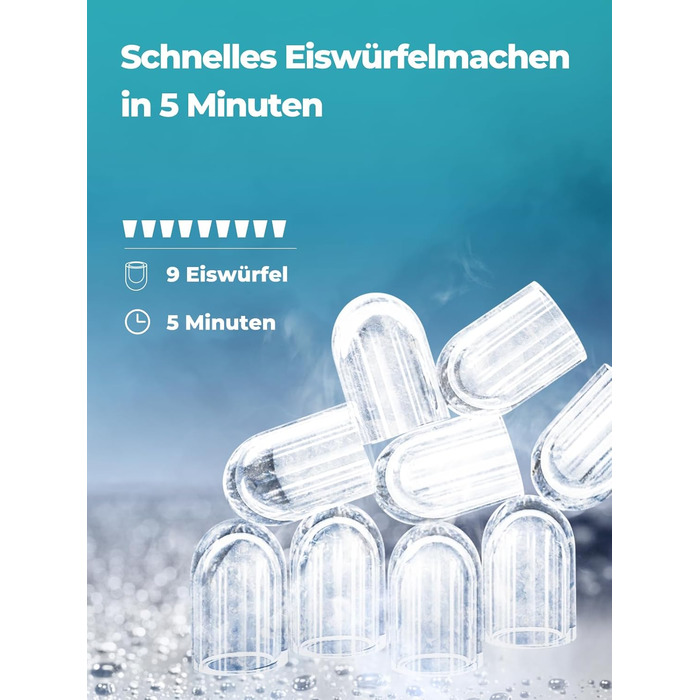 Машина для льоду FOHERE портативна, самоочисна, 14 кг/24 год, 2 розміри, компактний дизайн, керування однією кнопкою, інтелектуальні сповіщення, з лопаткою та кошиком для дому/бару/офісу/кемпінгу (чорний)
