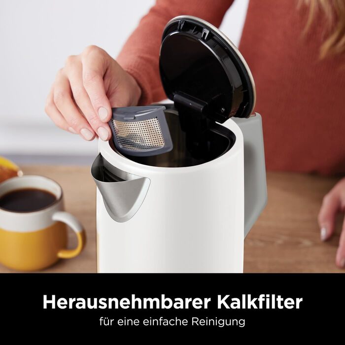 Ninja Perfect Temperature Kettle - 1.7L, LED Display, Rapid Boil & Adjustable Temperature, White