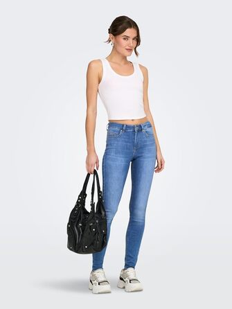 Жіночі джинси ONLY Onlblush Life Mid Sk DNM Rea1099 Noos, середньої посадки, блакитний денім, розмір M/30L