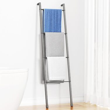 Підвісна стійка для рушників з металу, біла – 4 яруси, для ванної, кухні, вітальні