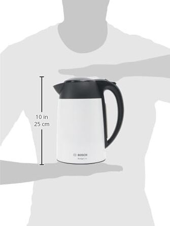 Електричний чайник Bosch DesignLine TWK3P424, 1.7 л, 2400 Вт, червоний (білий), бездротовий, з індикатором рівня води та захистом від перегріву