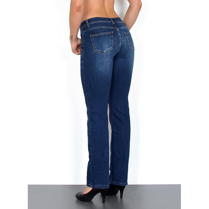 Джинси жіночі ESRA Straight Jeans - висока талія, прямі, еластичні, великі розміри (G6, 34/33)