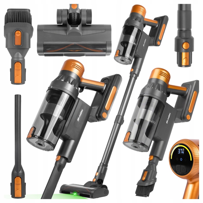 Вертикальний акумуляторний пилосос Maltec 500 Вт, 0,8 л, циклонний фільтр HEPA