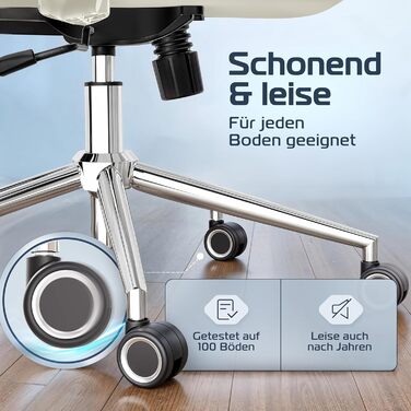 Ергономічне крісло SmartSeat для офісу та дому | Регульоване, 150 кг, Brightseat (кремовий білий)